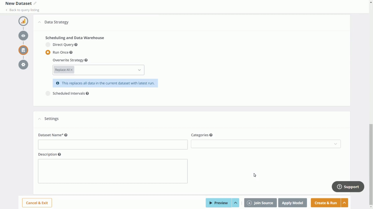 dataset created